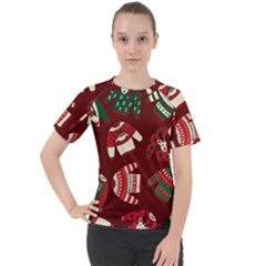 Ugly Sweater Wrapping Paper Women s Sport Raglan T-shirt