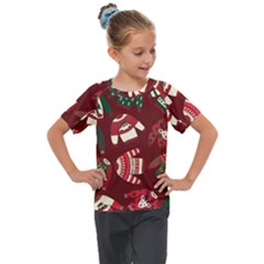 Ugly Sweater Wrapping Paper Kids  Mesh Piece T-shirt