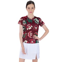 Ugly Sweater Wrapping Paper Women s Sports Top