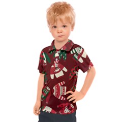 Ugly Sweater Wrapping Paper Kids  Polo T-shirt