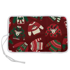 Ugly Sweater Wrapping Paper Pen Storage Case (s)