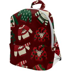 Ugly Sweater Wrapping Paper Zip Up Backpack