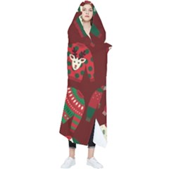 Ugly Sweater Wrapping Paper Wearable Blanket by artworkshop