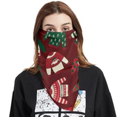 Ugly Sweater Wrapping Paper Face Covering Bandana (triangle)