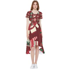 Ugly Sweater Wrapping Paper High Low Boho Dress