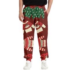 Ugly Sweater Wrapping Paper Men s Elastic Waist Pants