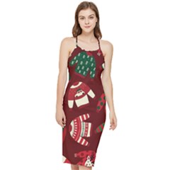 Ugly Sweater Wrapping Paper Bodycon Cross Back Summer Dress