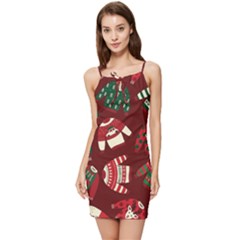 Ugly Sweater Wrapping Paper Summer Tie Front Dress