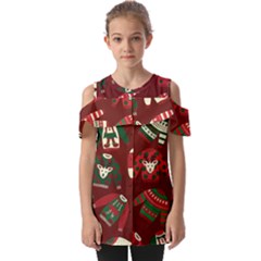 Ugly Sweater Wrapping Paper Fold Over Open Sleeve Top