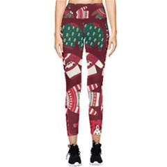 Ugly Sweater Wrapping Paper Pocket Leggings 