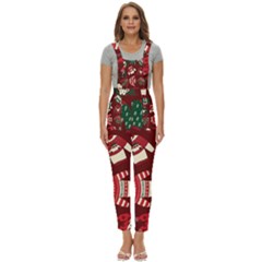 Ugly Sweater Wrapping Paper Women s Pinafore Overalls Jumpsuit