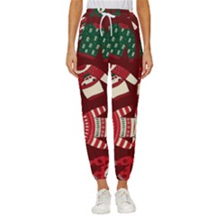 Ugly Sweater Wrapping Paper Women s Cropped Drawstring Pants