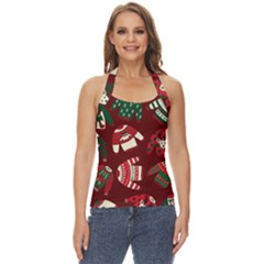 Ugly Sweater Wrapping Paper Basic Halter Top