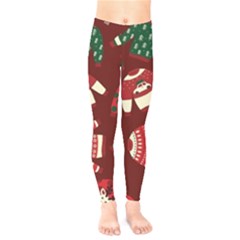 Ugly Sweater Wrapping Paper Kids  Classic Winter Leggings