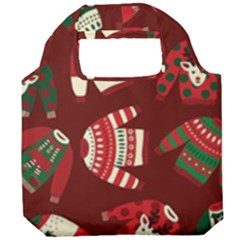 Ugly Sweater Wrapping Paper Foldable Grocery Recycle Bag by artworkshop