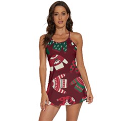 Ugly Sweater Wrapping Paper 2-in-1 Flare Activity Dress