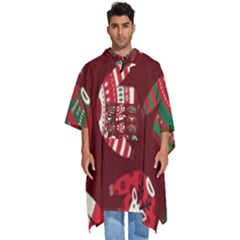 Ugly Sweater Wrapping Paper Men s Hooded Rain Ponchos