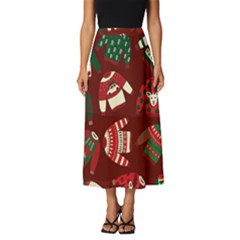 Ugly Sweater Wrapping Paper Classic Midi Chiffon Skirt