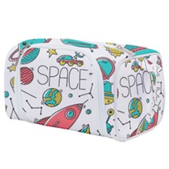 Space Cosmos Seamless Pattern Seamless Pattern Doodle Style Toiletries Pouch by Hannah976