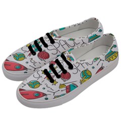 Space Cosmos Seamless Pattern Seamless Pattern Doodle Style Men s Classic Low Top Sneakers by Hannah976