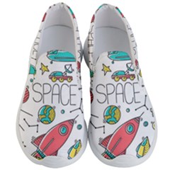 Space Cosmos Seamless Pattern Seamless Pattern Doodle Style Men s Lightweight Slip Ons by Hannah976