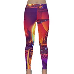 Far Future Human Colonization Classic Yoga Leggings by Hannah976