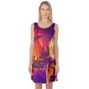 Far Future Human Colonization Sleeveless Satin Nightdress View1