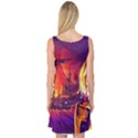 Far Future Human Colonization Sleeveless Satin Nightdress View2