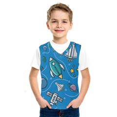 About Space Seamless Pattern Kids  Basketball Tank Top by Hannah976