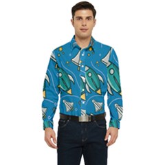 About Space Seamless Pattern Men s Long Sleeve  Shirt by Hannah976