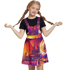 Far Future Human Colonization Kids  Apron Dress by Hannah976