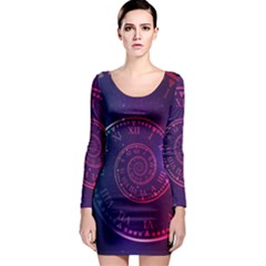 Time Machine Long Sleeve Bodycon Dress by Hannah976