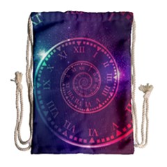 Time Machine Drawstring Bag (large) by Hannah976