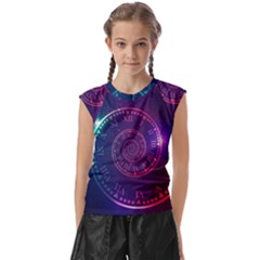 Time Machine Kids  Raglan Cap Sleeve T-shirt by Hannah976