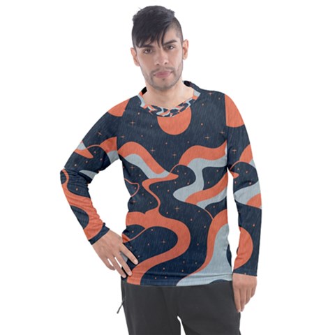 Dessert And Mily Way  pattern  Men s Pique Long Sleeve T-shirt by coffeus