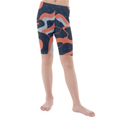 Dessert And Mily Way  pattern  Kids  Mid Length Swim Shorts by coffeus