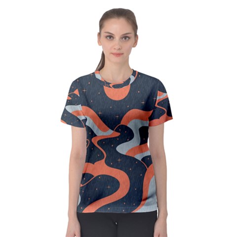 Dessert And Mily Way  pattern  Women s Sport Mesh T-shirt by coffeus