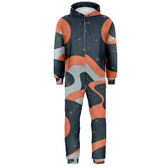 Dessert And Mily Way  pattern  Hooded Jumpsuit (men) by coffeus