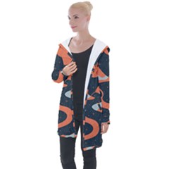 Dessert And Mily Way  pattern  Longline Hooded Cardigan