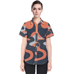 Dessert And Mily Way  pattern  Women s Short Sleeve Shirt