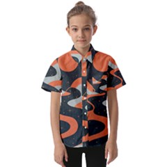 Dessert And Mily Way  pattern  Kids  Short Sleeve Shirt by coffeus