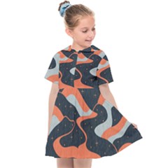 Dessert And Mily Way  pattern  Kids  Sailor Dress by coffeus