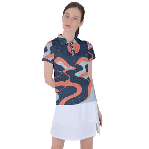 Dessert And Mily Way  pattern  Women s Polo T-shirt by coffeus