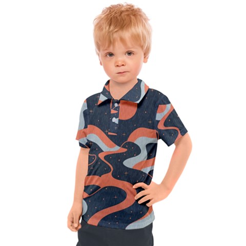 Dessert And Mily Way  pattern  Kids  Polo T-shirt by coffeus