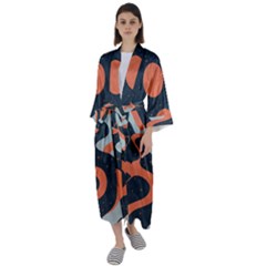 Dessert And Mily Way  pattern  Maxi Satin Kimono by coffeus