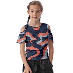 Dessert And Mily Way  pattern  Kids  Butterfly Cutout T-shirt by coffeus