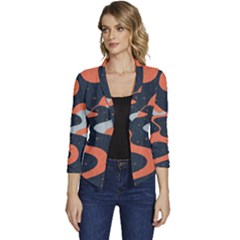 Dessert And Mily Way  pattern  Women s Casual 3/4 Sleeve Spring Jacket