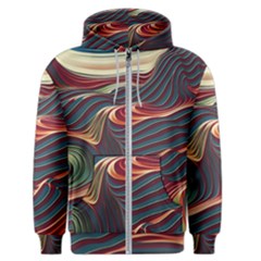 Dessert Storm Wave  pattern  Men s Zipper Hoodie by coffeus