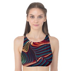 Dessert Storm Wave  pattern  Tank Bikini Top by coffeus