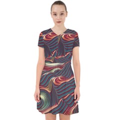 Dessert Storm Wave  pattern  Adorable In Chiffon Dress by coffeus